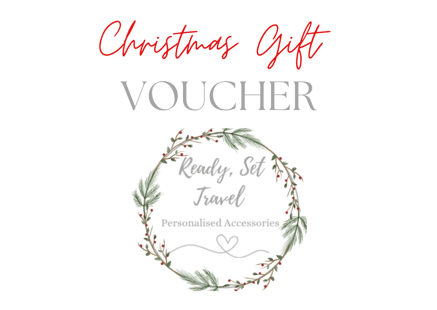 Christmas Gift Voucher- Gift Card - Ready Set Travel