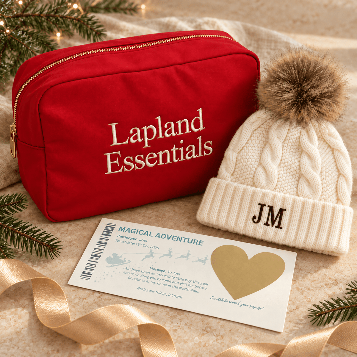 Christmas Embroidered Pouches - Ready Set Travel