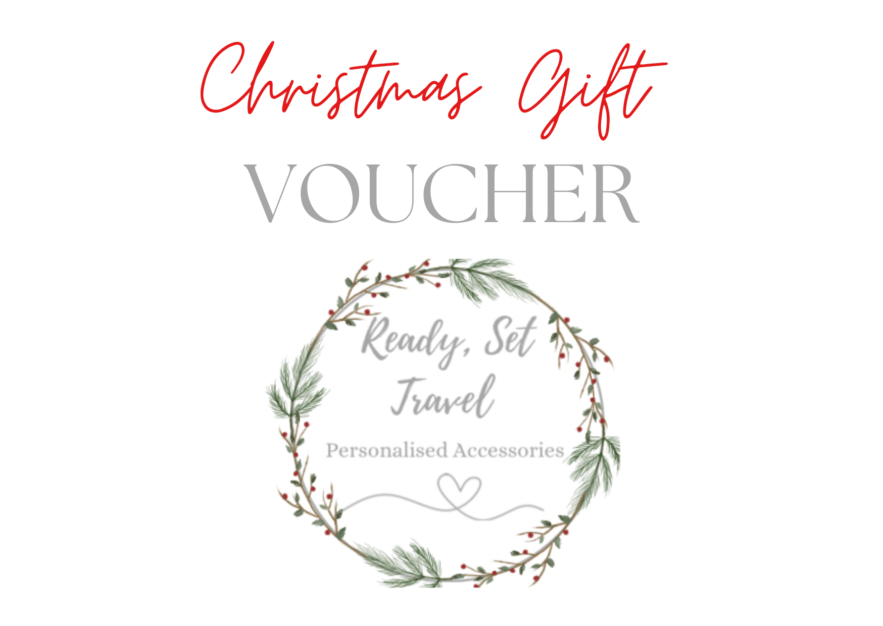 Christmas Gift Voucher- Gift Card - Ready Set Travel