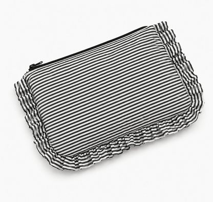 Embroidered Ruffle Pouch - Ready Set Travel