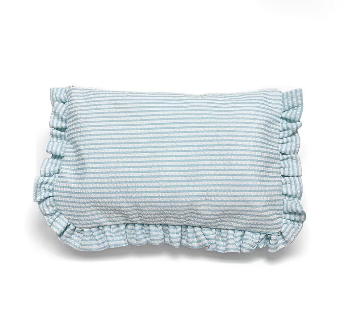 Embroidered Ruffle Pouch - Ready Set Travel