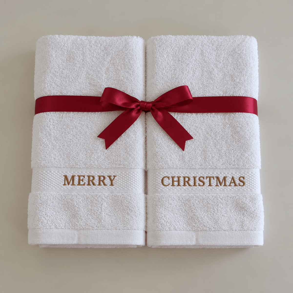 Personalised Christmas Hand Towels - Ready Set Travel