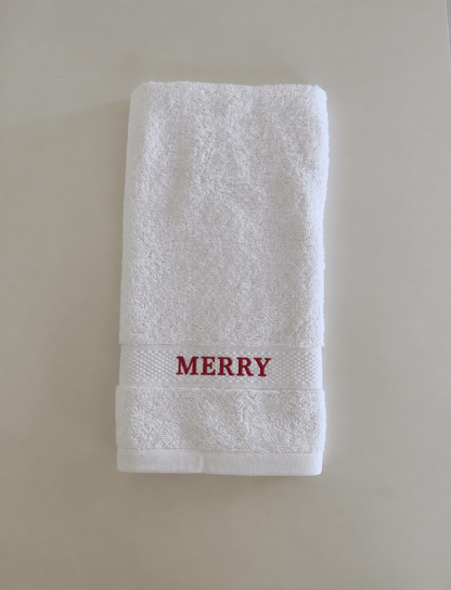 Personalised Christmas Hand Towels - Ready Set Travel