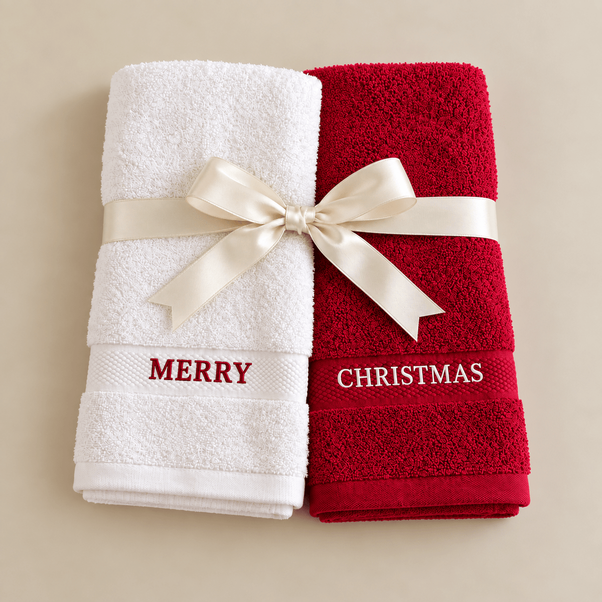 Personalised Christmas Hand Towels - Ready Set Travel