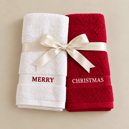 Personalised Christmas Hand Towels - Ready Set Travel