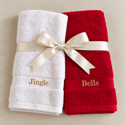 Personalised Christmas Hand Towels - Ready Set Travel